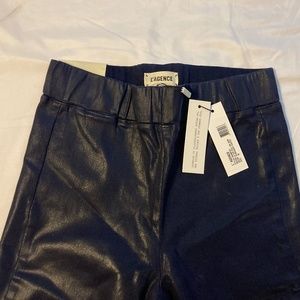 L'AGENCE Rochelle Coated High Waist Pull-On Skinny Jeans, Alternate, color, MAHO